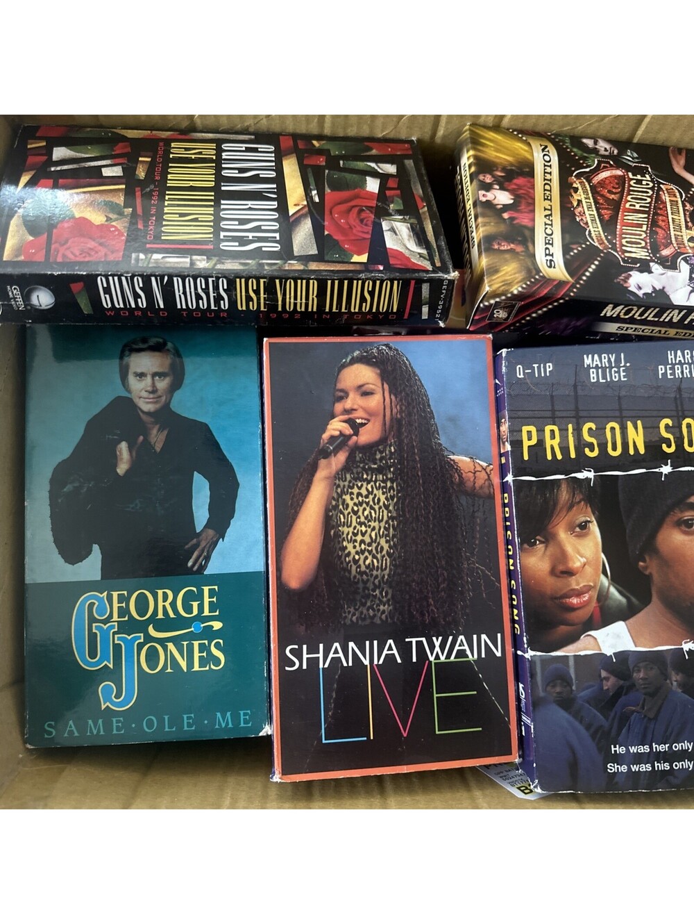 26 Music VHS Lot Elvis Bee Gees Paul McCartney George Jones Ace of Base Concerts